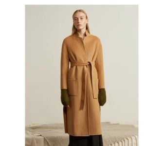 Genuine People Side Slits Wrap Wool Coat